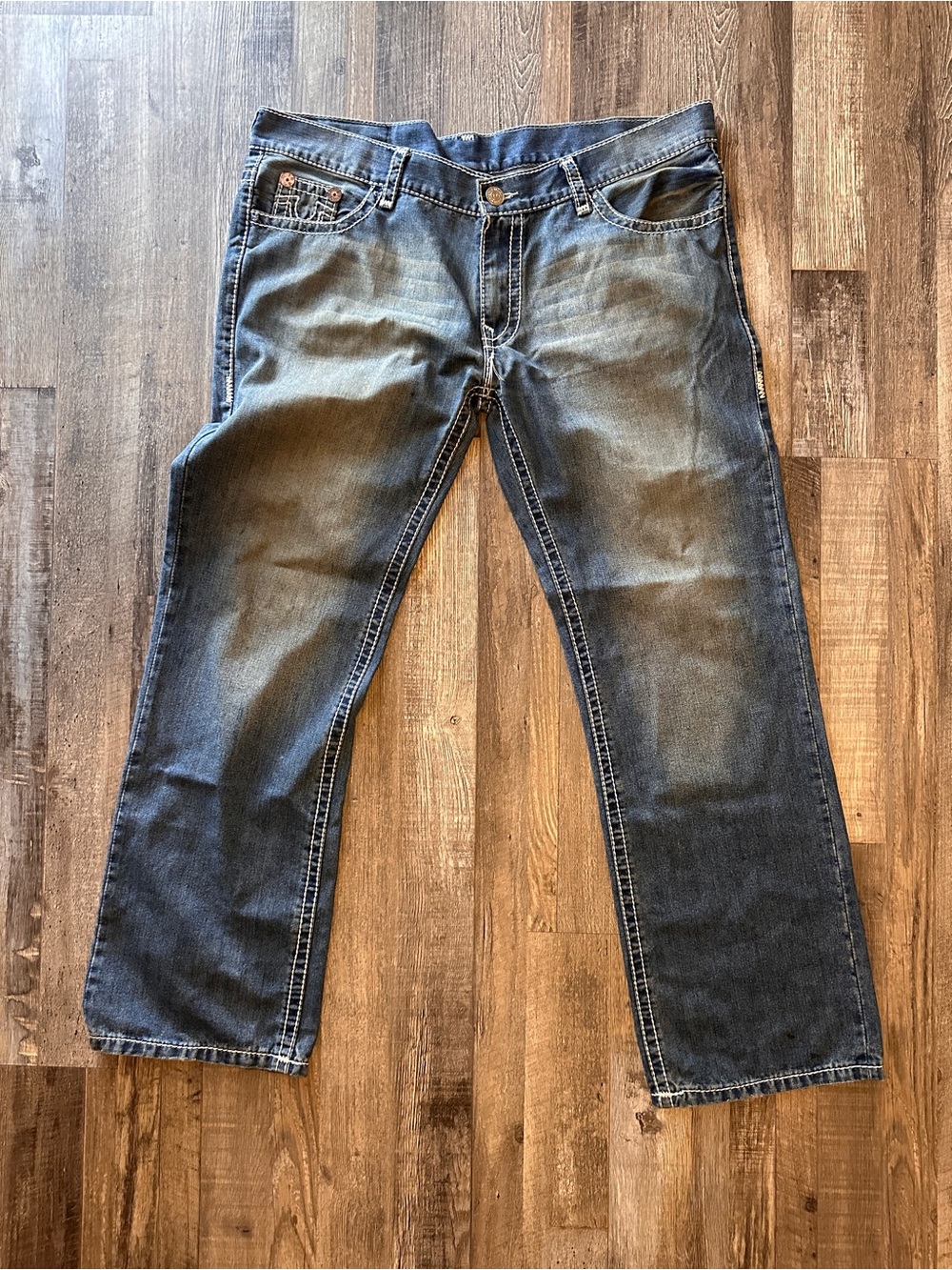 True Religion Baggy Light Blue Washed Jeans